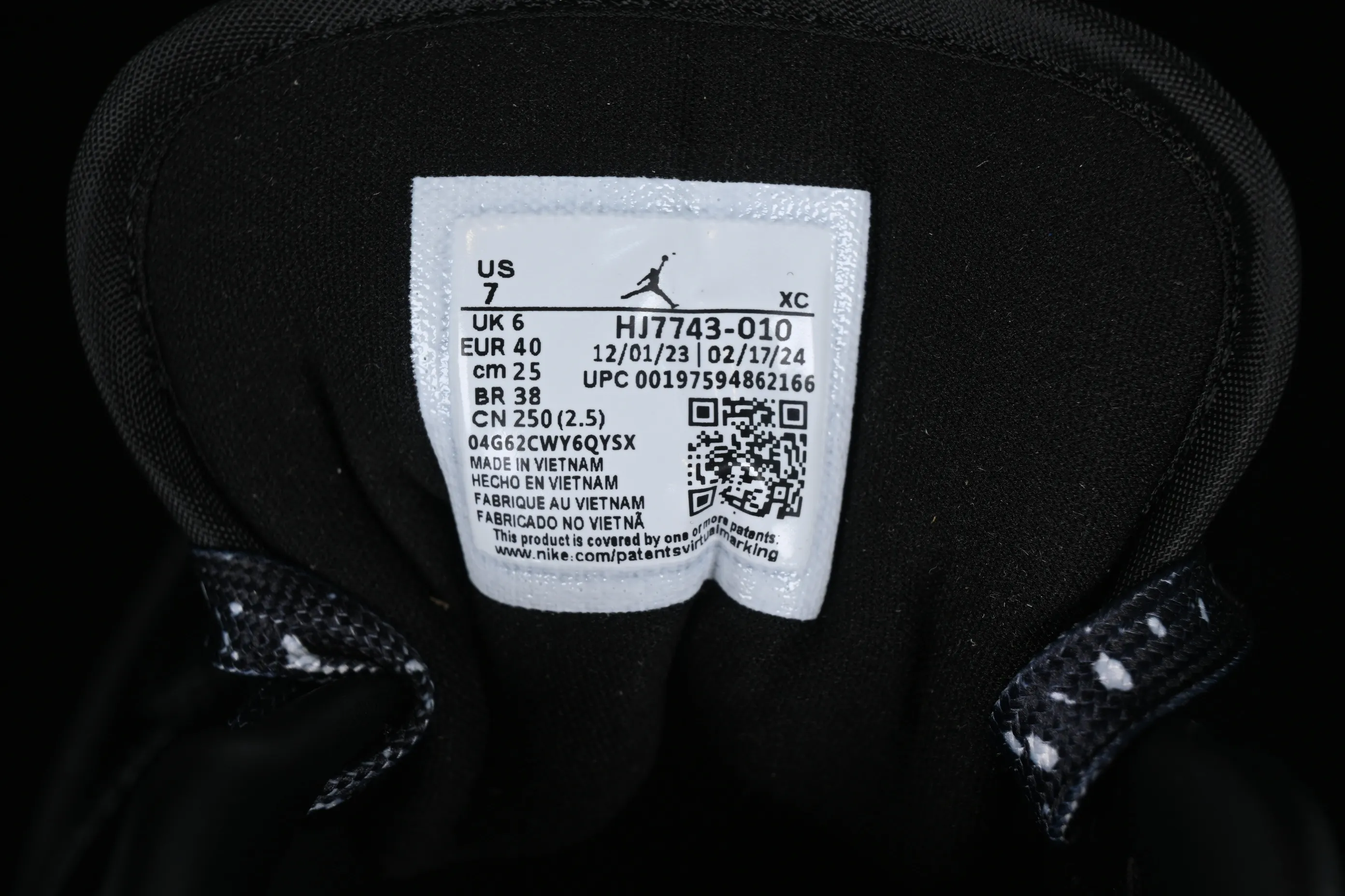 All categories Air Jordan Jordan series basketball shoes Air Jordan 1 Low Air Jordan 1 Low "Black Croc" AJ1 Joe 1 crocodile black low-top cultural casual sneakers HJ7743-010